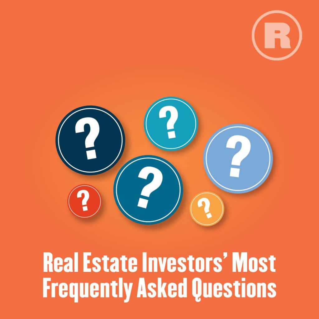 Question mark bubbles, for real estate investors' most frequently asked questions about property management